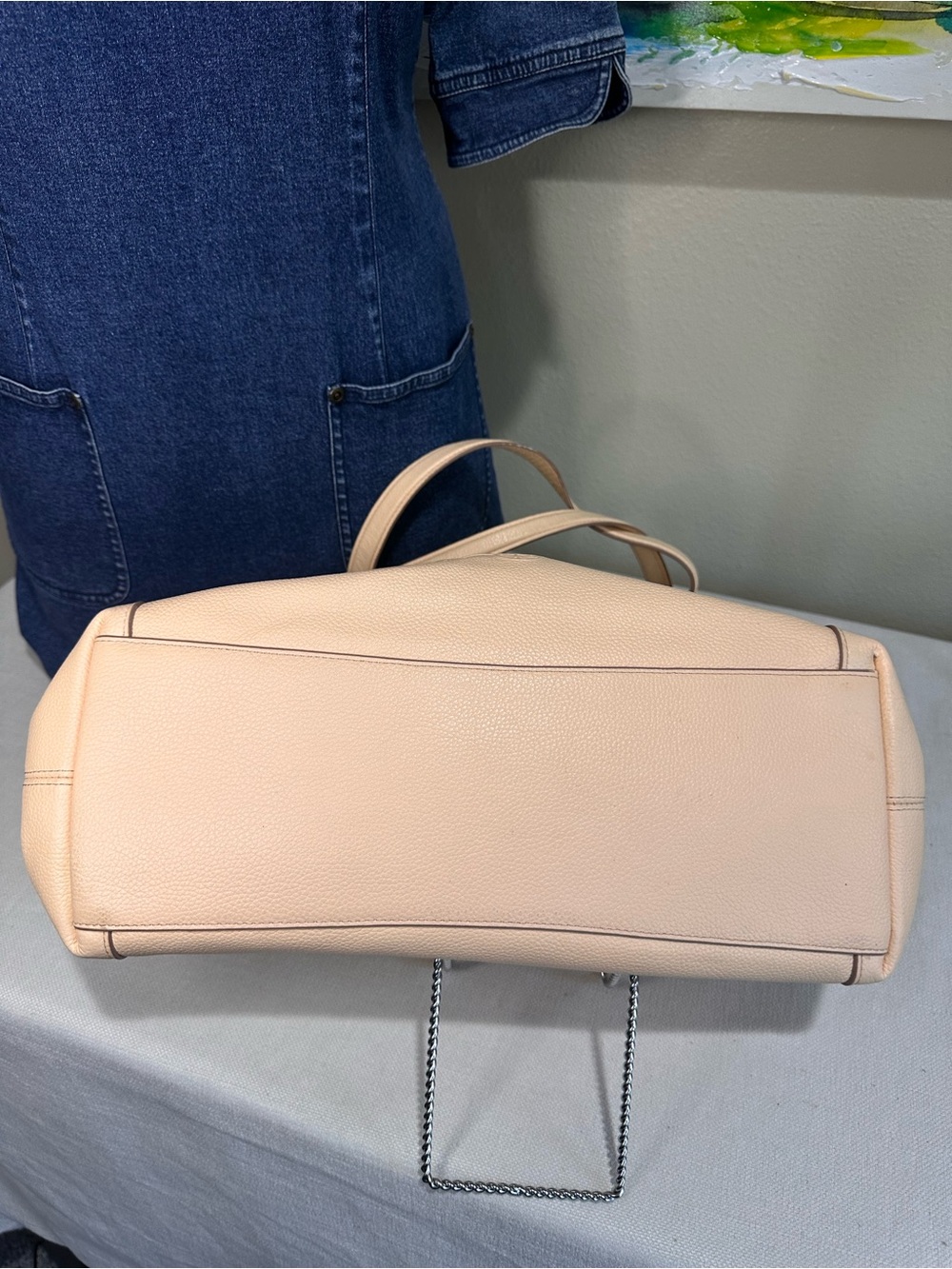 Coach Phoebe Horse & Carriage Debossed Leather Shoulder Bag in Peach 2014 - Picture 8 of 12